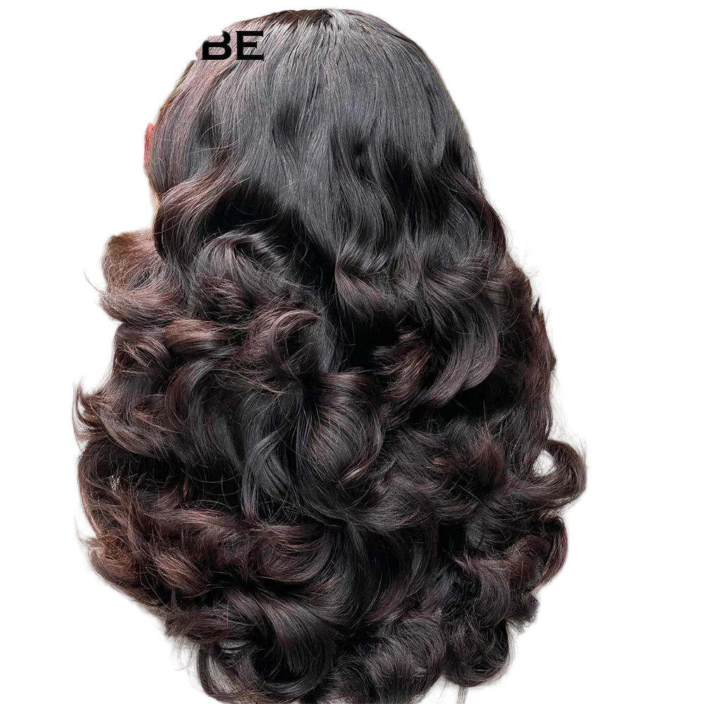 400% Ultra-Density Bouncy Curly Wig | Sophisticated 13x6 HD Transparent Lace Frontal | Elegant "Wear and Go" Brazilian Human Hair | "Dignified" Short Ready-to-Wear Glueless Remy Wig for Voluminous Styling Luxegan
