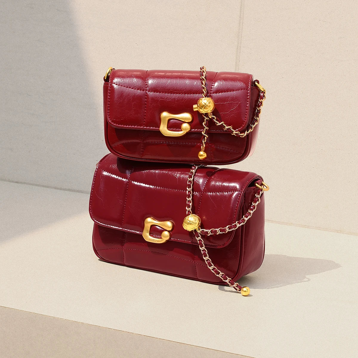 Chain Bag Genuine Leather Crossbody | Luxury Brand Shoulder Bag | Luxury Designers Quilted Square Handbag for Women Luxegan