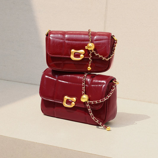 Chain Bag Genuine Leather Crossbody | Luxury Brand Shoulder Bag | Luxury Designers Quilted Square Handbag for Women Luxegan