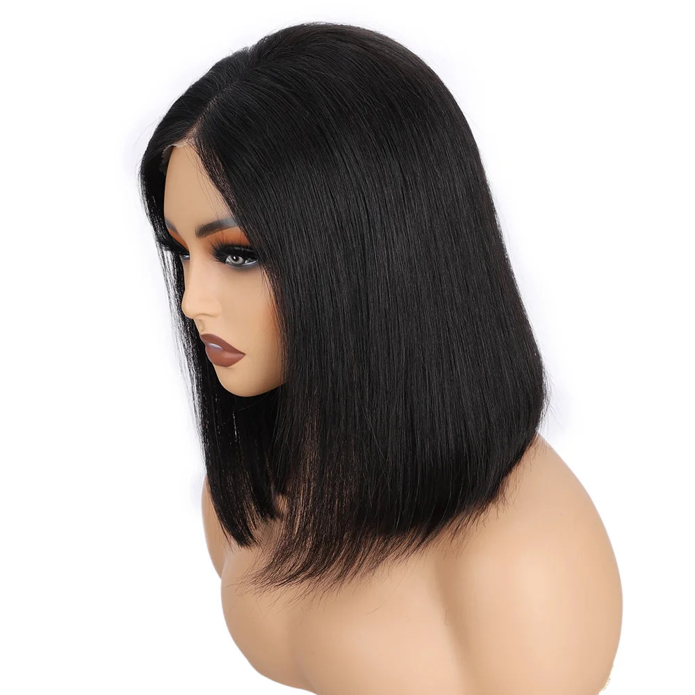 Wear And Go Bob Straight Pre Cut Lace Front Wigs | Black