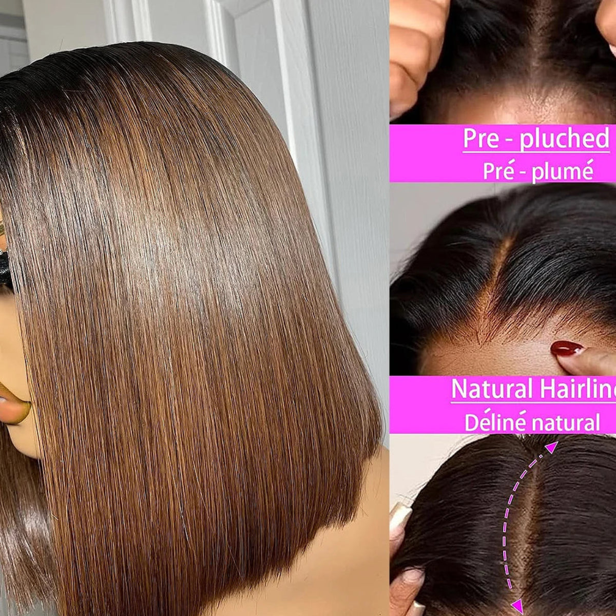 Vietnamese Bone Straight Chocolate Brown Bob Wig | Sophisticated "12A Super Double Drawn" Silhouette | Elegant 13x4 Transparent Lace Frontal | "Dignified" High-Performance 100% Human Hair for Radiant Versatile Styling Luxegan