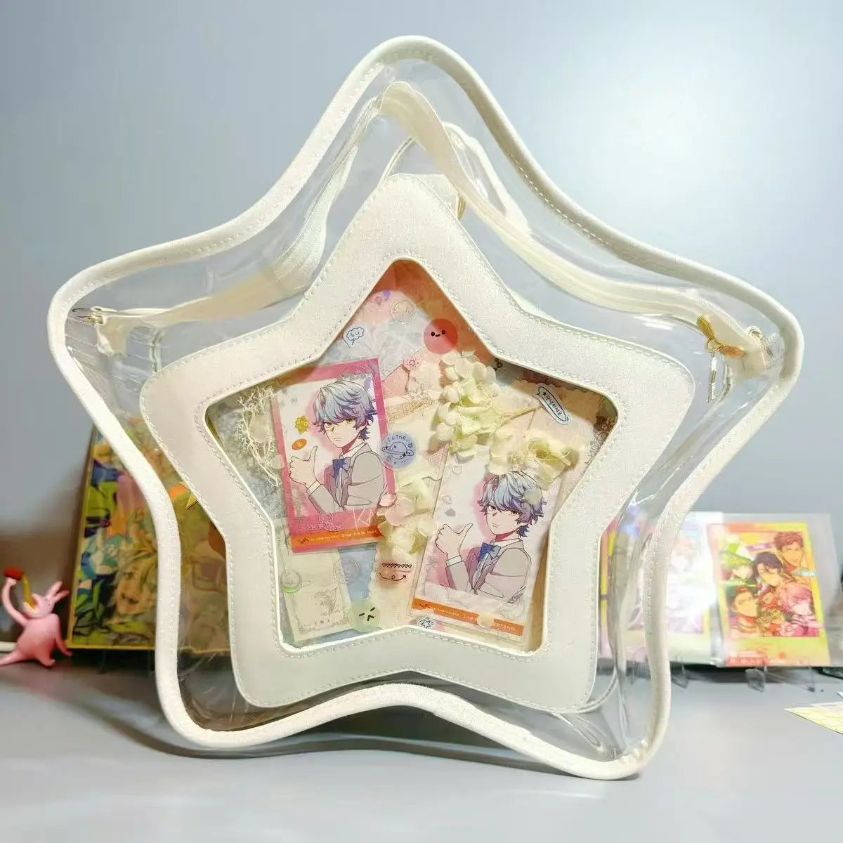 Star Red Crossbody Bags Ita Bag | Women Japanese Transparent Mini Backpacks | Ladies Sweet Cute Mochila Aesthetic Luxegan