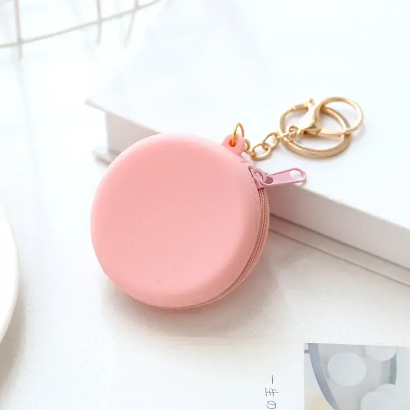 Cute Solid Color Silicone Coin Purse | Mini Cylindrical Clutch Pouch Luxegan