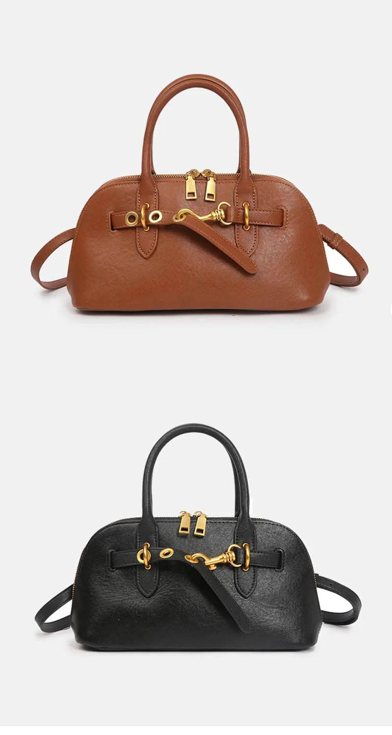 Luxury Designer Women's Bag | Genuine Leather Vintage Handbag & Cowhide Crossbody Luxegan