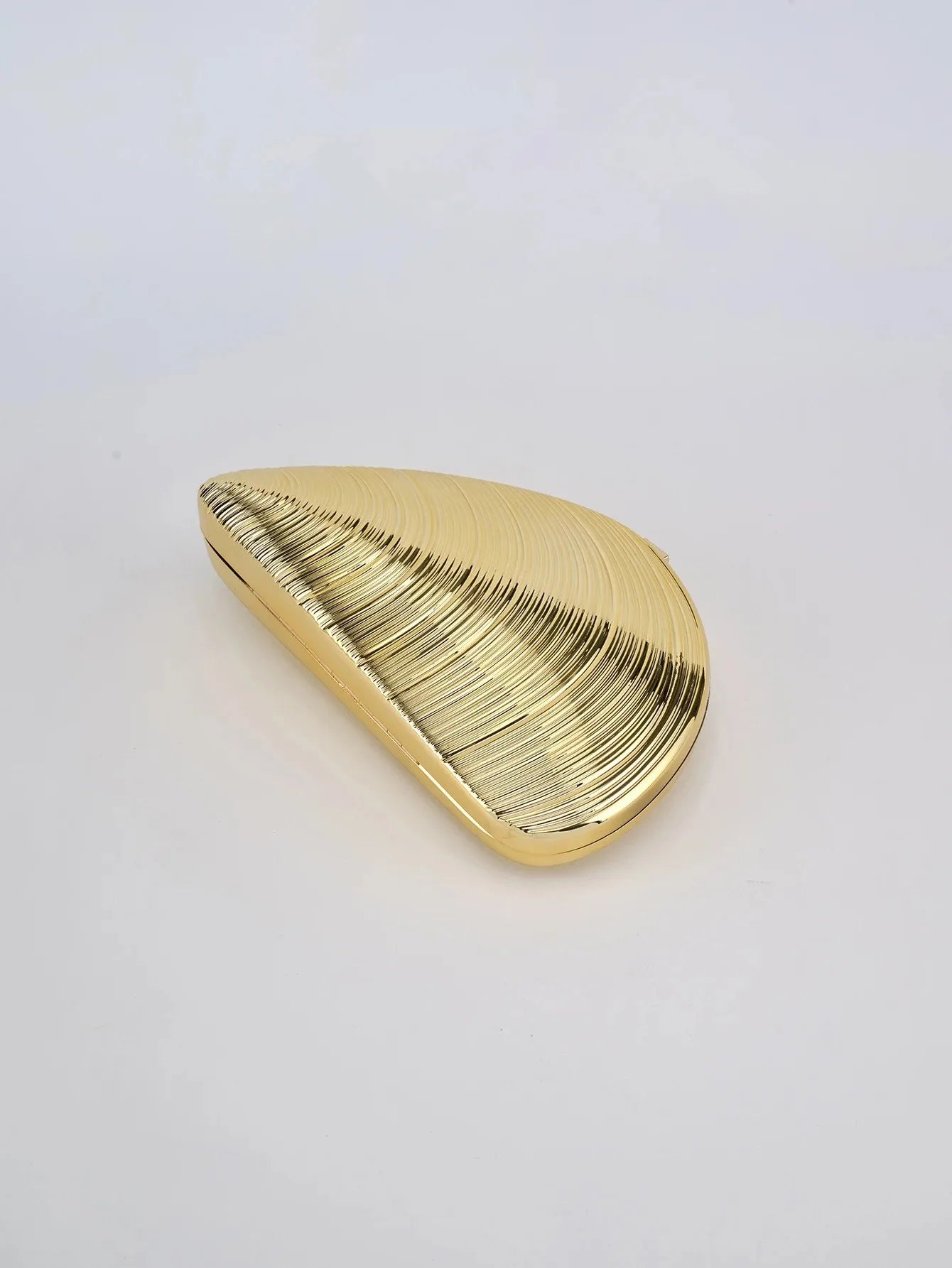 Hard Acrylic Shell Evening Bag | Retro Golden/Silver Metal Hasp Clutch Luxegan