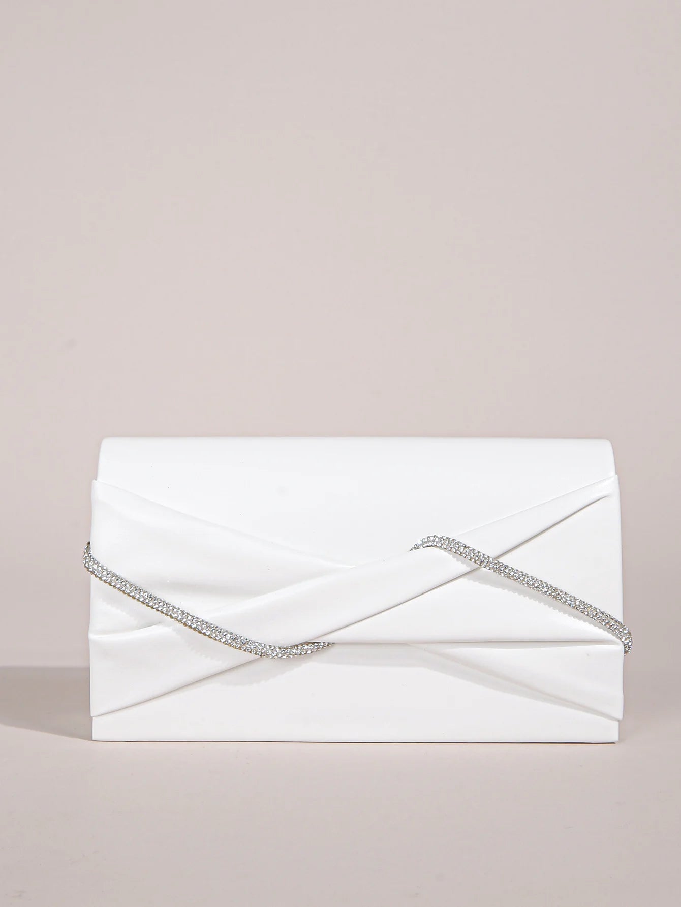 Hand Clutch Bag & Evening Clutch Bag for Women | Sparkling Crystal Rope Ruched Handbags & Glitter Envelope Purse for Party Girls Luxegan