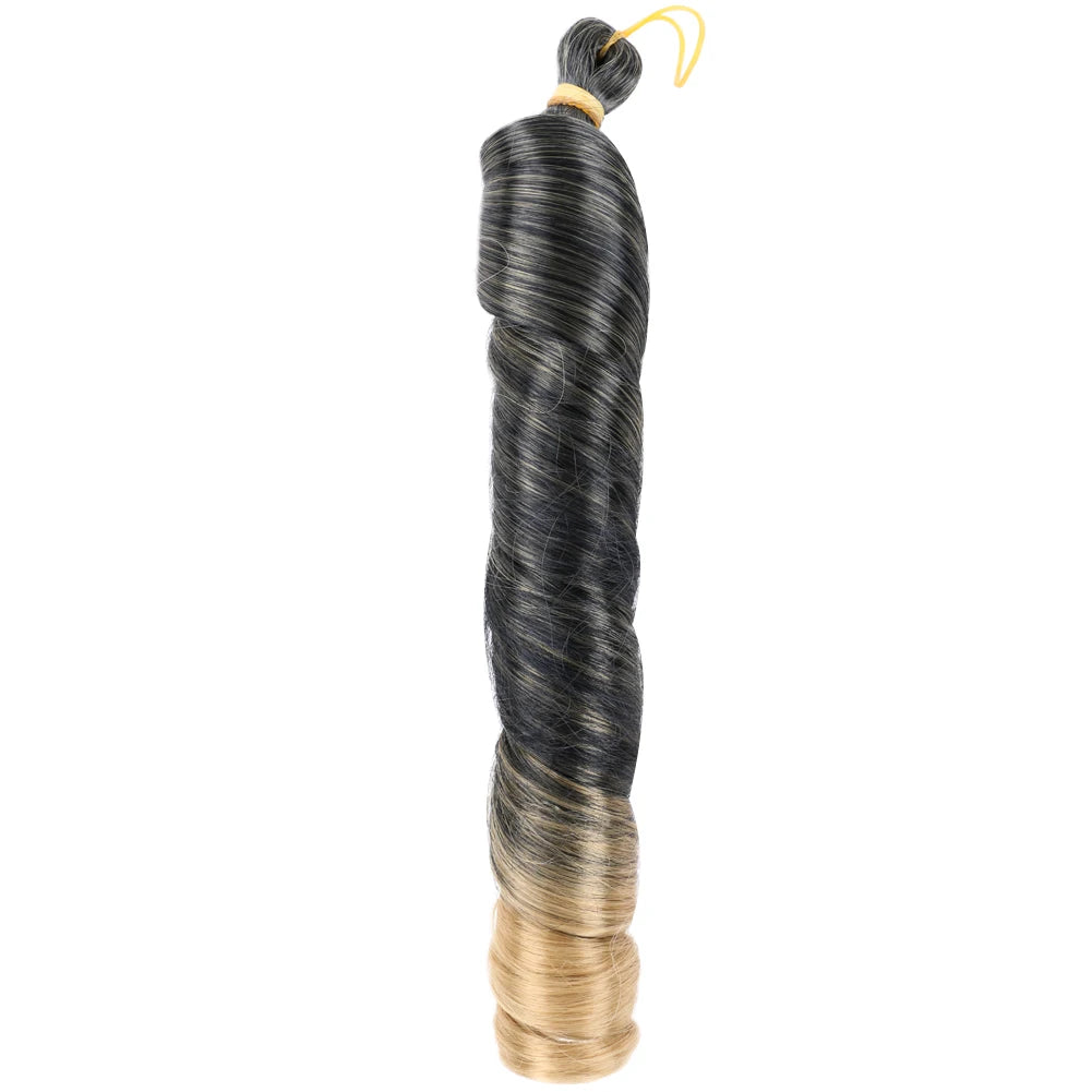 22 Inch French Curly Braiding Hair | Kanekalon Loose Wave Crochet Hair 8 Packs 100g/Pack Ombre - view 11