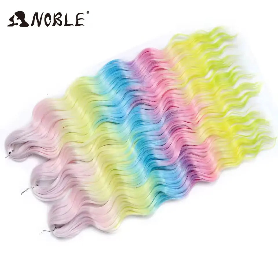 Synthetic Anna Curl Water Wave Crochet Braiding Hair – 24 Inch | 300g | 60 Strands | 88 Ombre & - view 65