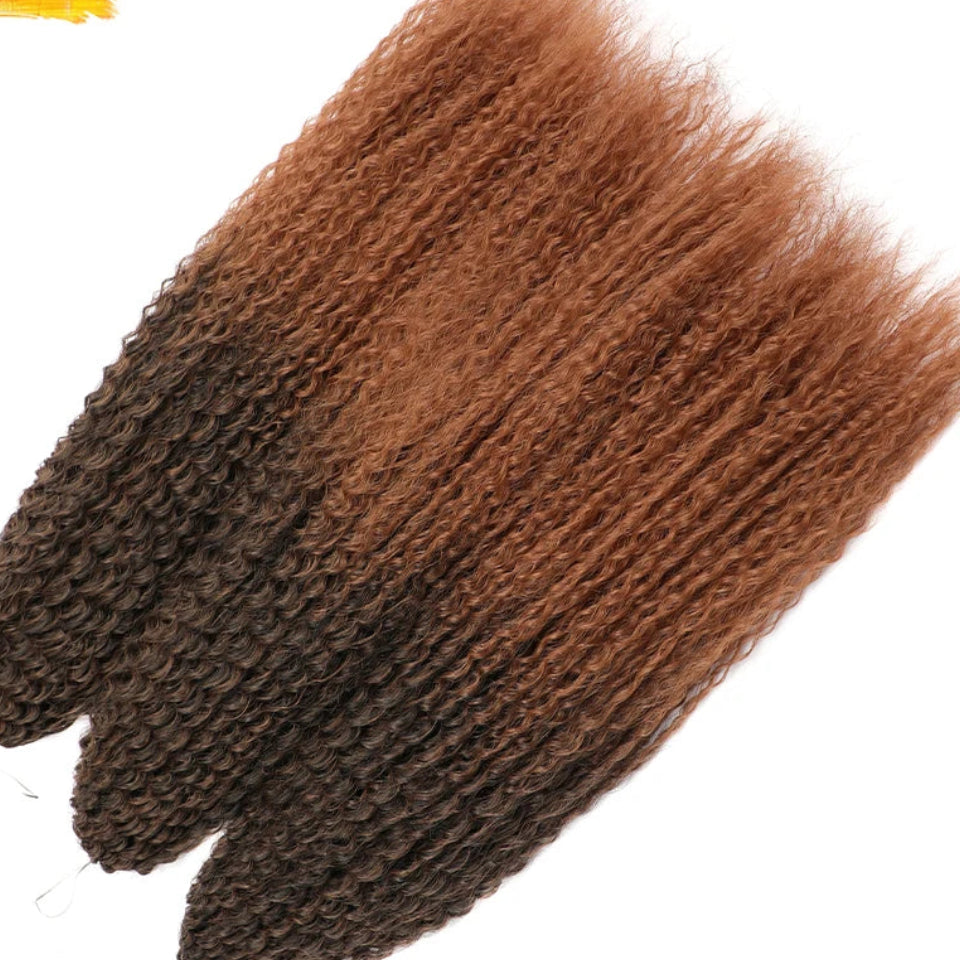 20-28 Inch Afro Curl Kinky Curly Crochet Braiding Hair | Synthetic Ombre Hair Extensions 60 - view 8
