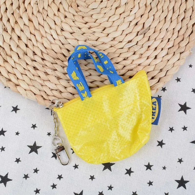 Blue Mini PP Coin Purse | Zipper Keyring Wallet & Card Holder Luxegan