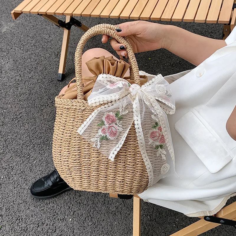 Straw Bags for Women | Summer Rattan Bag & Handmade Woven Beach Tote Luxegan