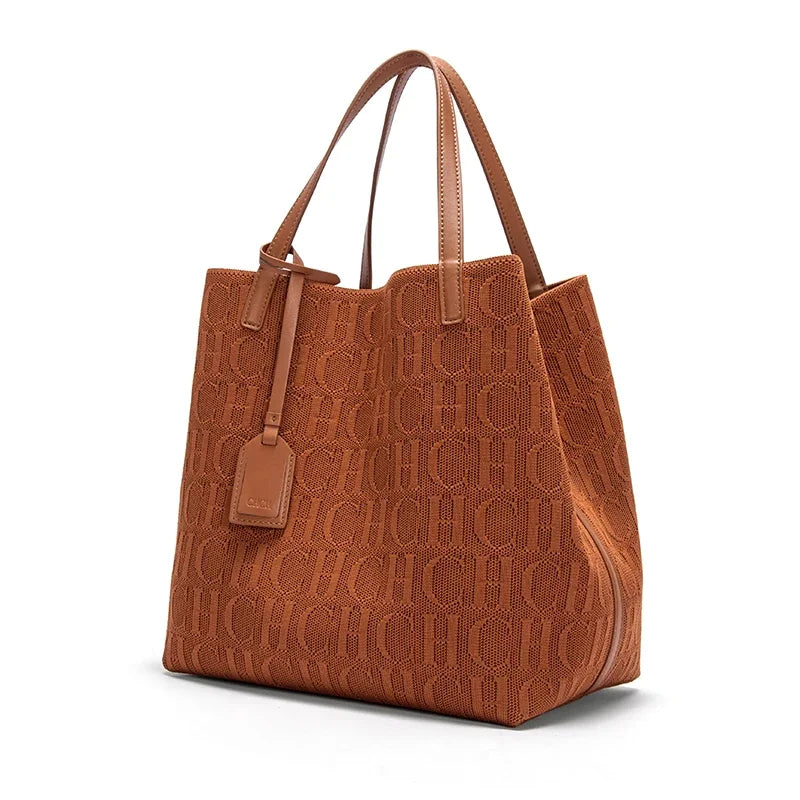 Ladies' Classic Shoulder Bag | Fashion Pure Color Handbag & Large Capacity Tote Luxegan