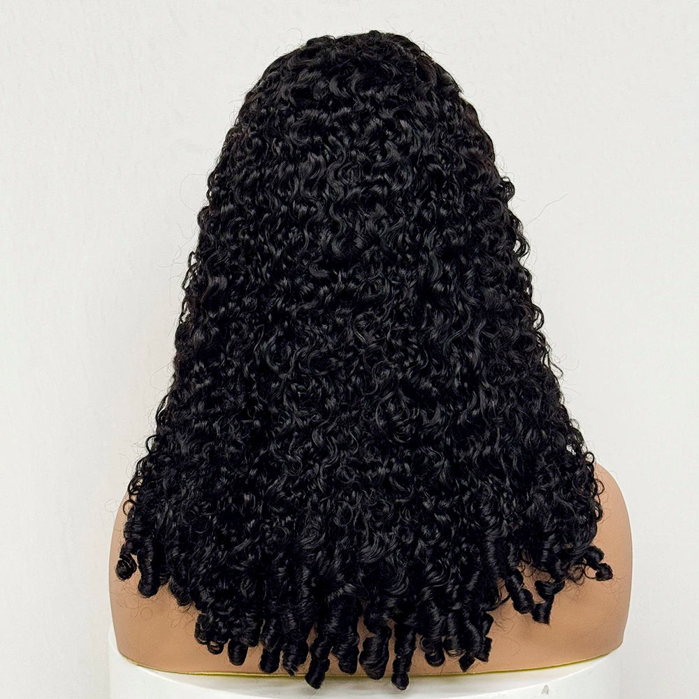 Burmese Curly Glueless Lace Wig | Sophisticated "300% Ultra Density" Silhouette | Elegant 5x5 Transparent Lace Frontal | "Dignified" High-Performance 12A Double Drawn Essential for Radiant Versatile Styling Luxegan