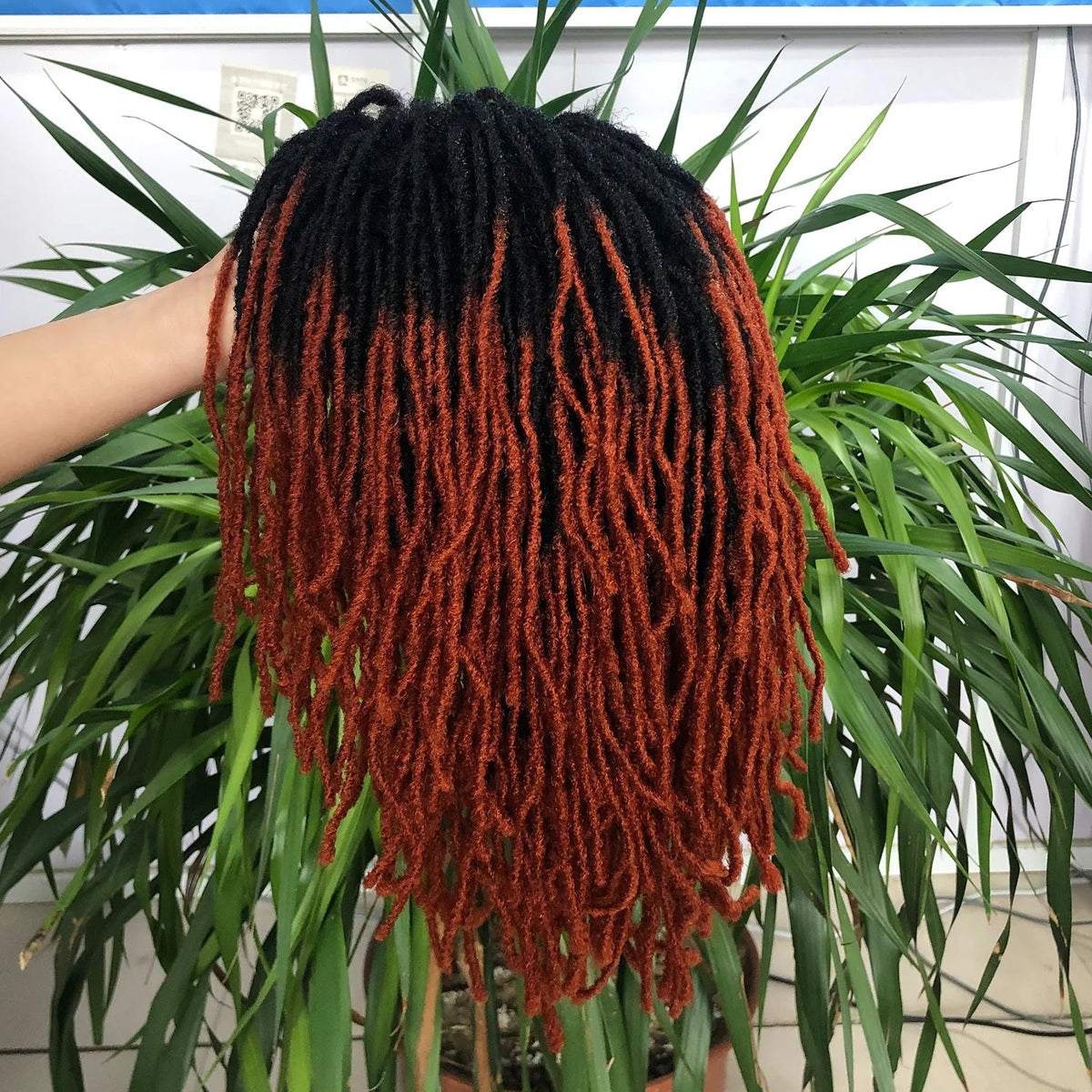YUNRONG Dreadlock Wig For Black Women 16 inch High Temperature Fiber Dreadlock Ombre Burg Crochet Twist Hair Luxegan