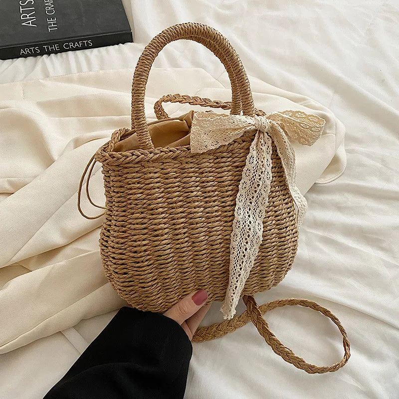 Straw Bags for Women | Summer Rattan Bag & Handmade Woven Beach Tote Luxegan