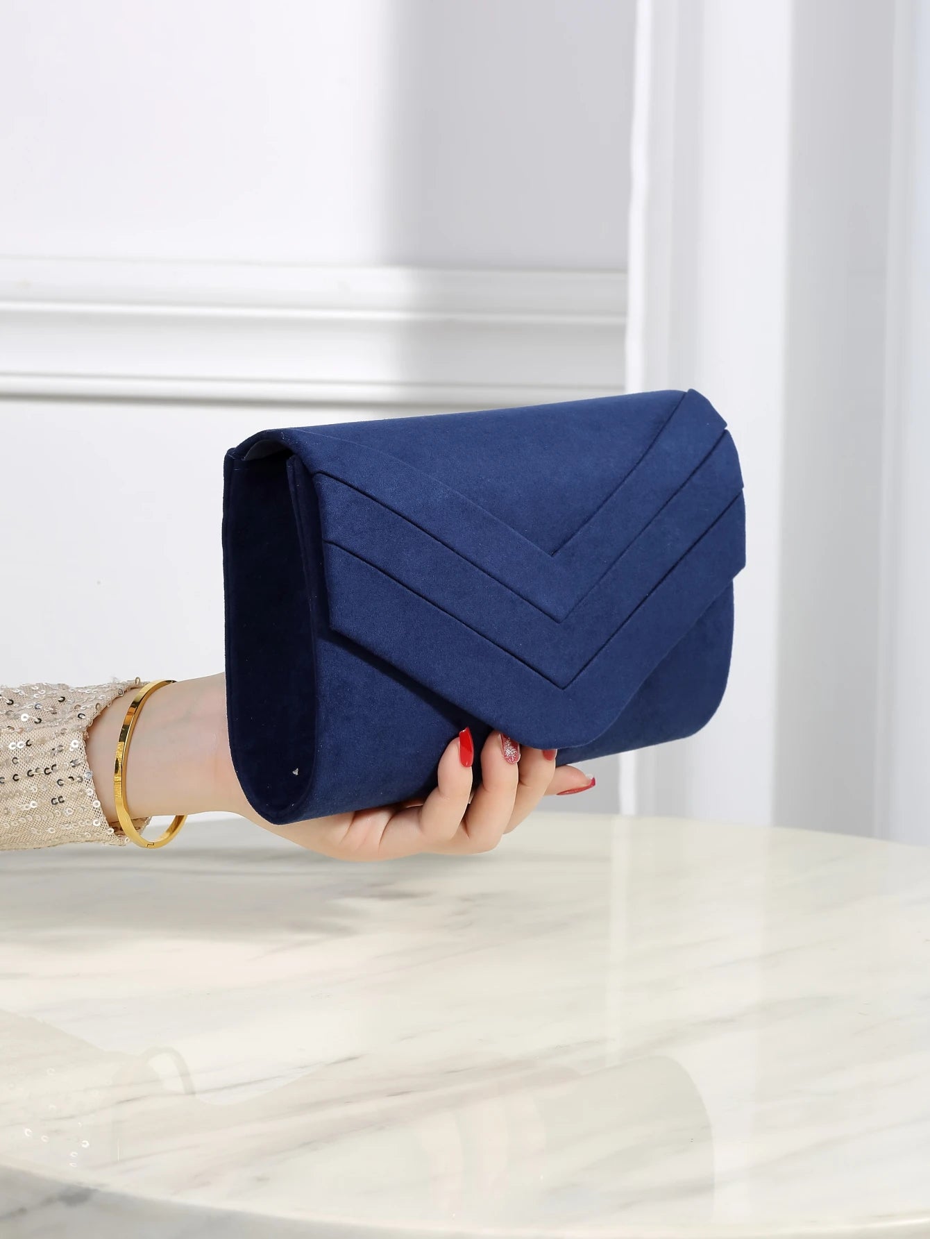 Luxury Evening Bag | Elegant & Quiet Luxurious Metal Trimmed Velvet Bag Luxegan