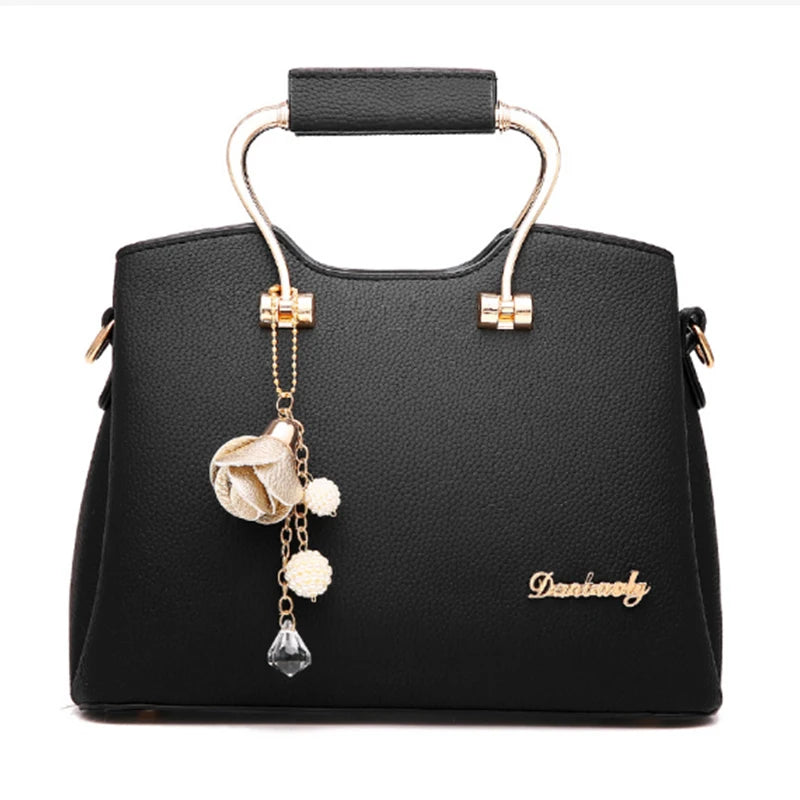 Luxury Handle Bags for Women | PU Leather Pendant Crossbody Bag & Large Capacity Messenger Handbag (Middle-Aged Mommy Bags Tote Purse) Luxegan