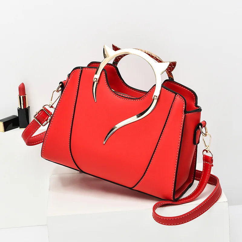 New Arrival Leather Women's Shoulder Bag | Solid Color Crossbody Small Square Bag & Zipper Phone Purse Luxegan