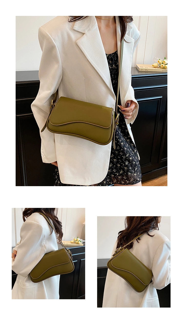 Structured Convertible Saddle Bag | Versatile Crossbody & Handbag Luxegan