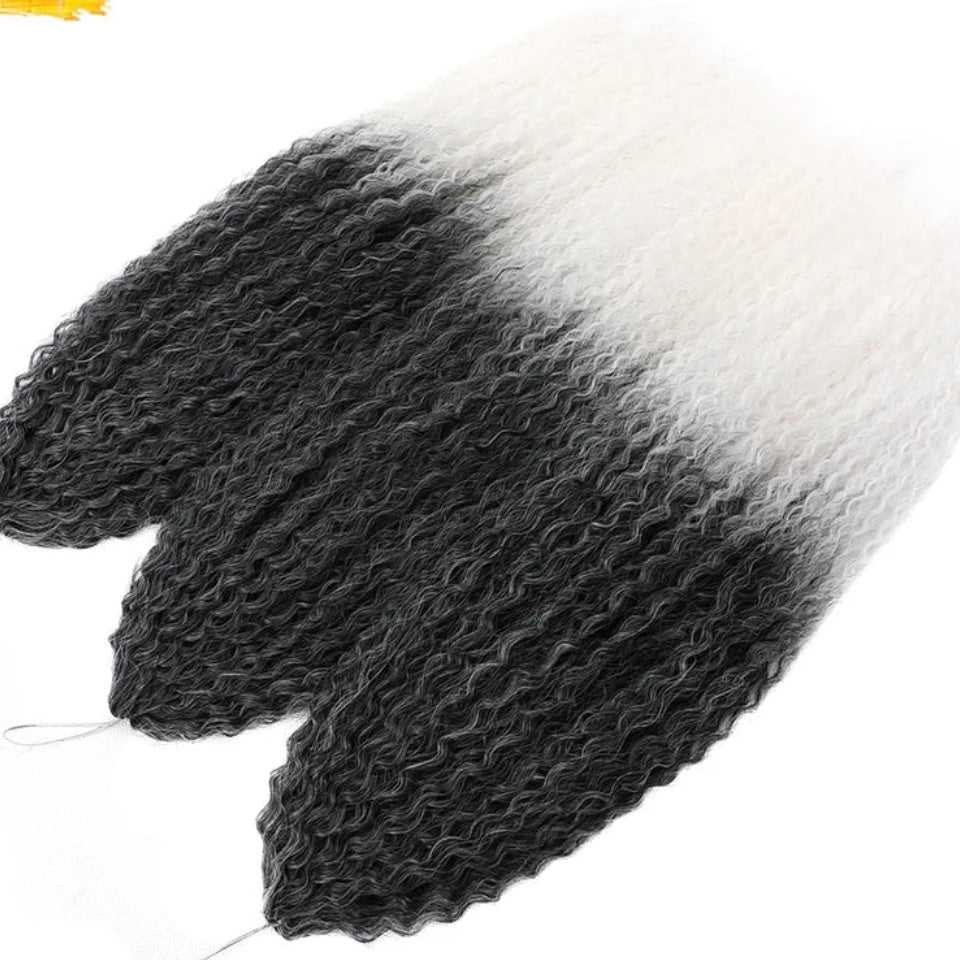 20-28 Inch Afro Curl Kinky Curly Crochet Braiding Hair | Synthetic Ombre Hair Extensions 60 - view 5