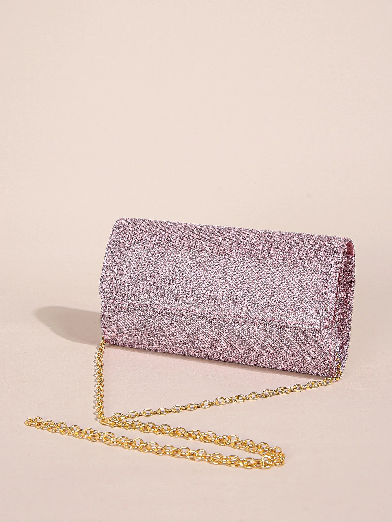 Glitter Evening Bag & Sparkling Clutch Purse | Sophisticated Fold-Over Party Handbag for Women | Elegant Wedding & Formal Occasion Bag | Luxury High-Street Shimmering Social Purse Luxegan