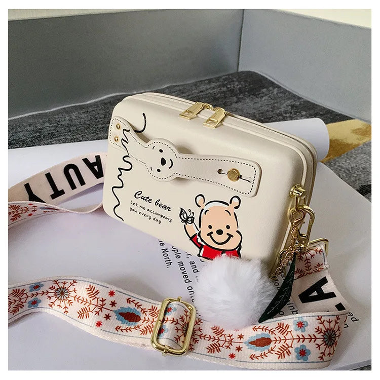Disney Winnie the Pooh Shoulder Bag | Fashion Cartoon Print Crossbody Bag Luxegan