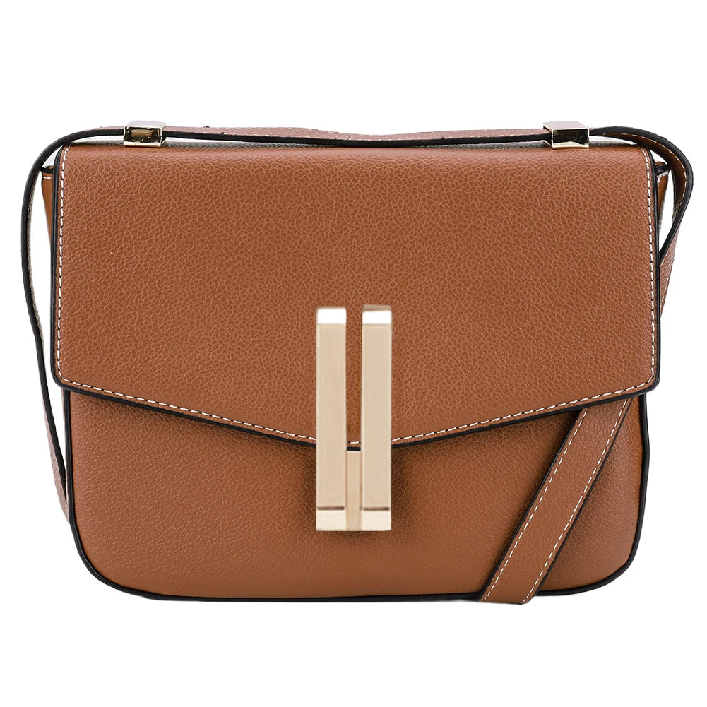 Trendy Women's Small Tote Bag | Large Capacity PU Square Shoulder Bag | Adjustable Strap Hasp Closure for Party & Vacation Luxegan