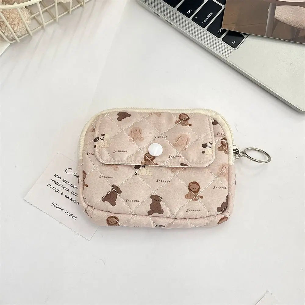 Kawaii Floral Coin Purse | Multifunctional Small Zipper Bag Luxegan