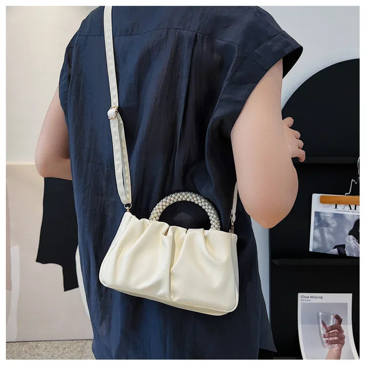 Women's Cloud Bag | New Fashionable Soft Solid-Color PU Leather Single-Shoulder & Crossbody Bag (Simple & Stylish) Luxegan