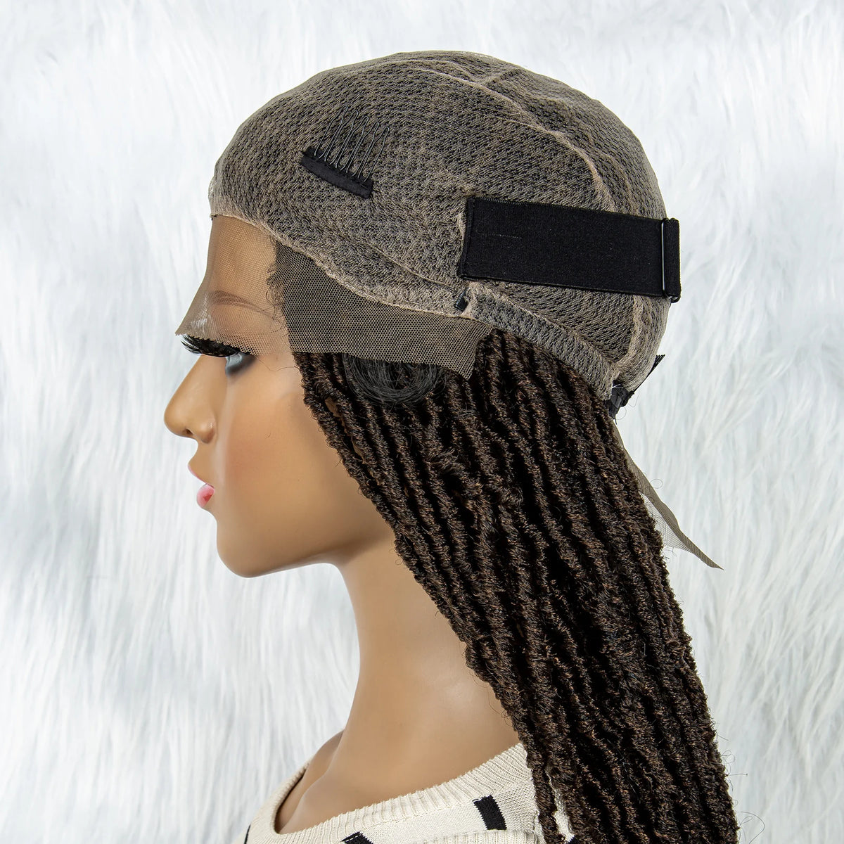 Pink & Blue Braided Wig | Full Lace Butterfly Locs & Dreadlocks