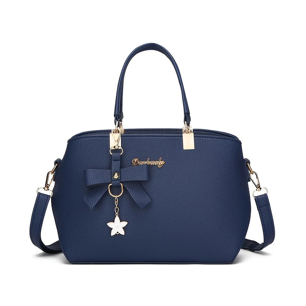 Elegant Shoulder Bag with Bowknot Decoration | Fashion Handbag for Work & Party Luxegan