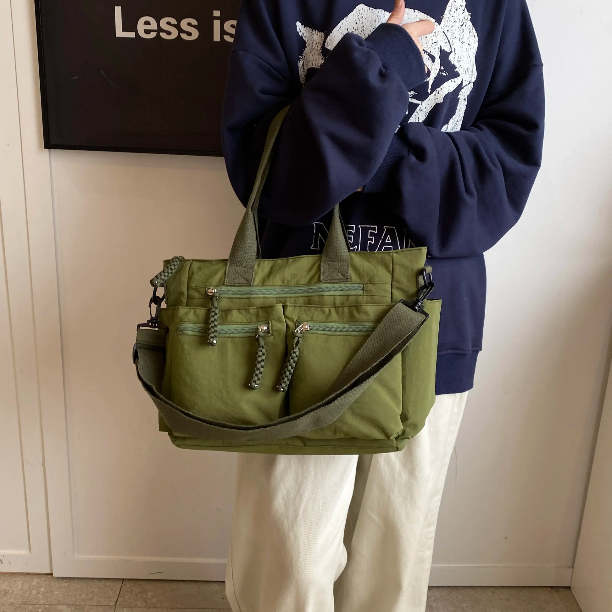 Street Casual Bag For Men | Large Capacity Messenger Bag High Quality Oxford School Unisex Leisure Shoulder Bag Travel Handbag Luxegan