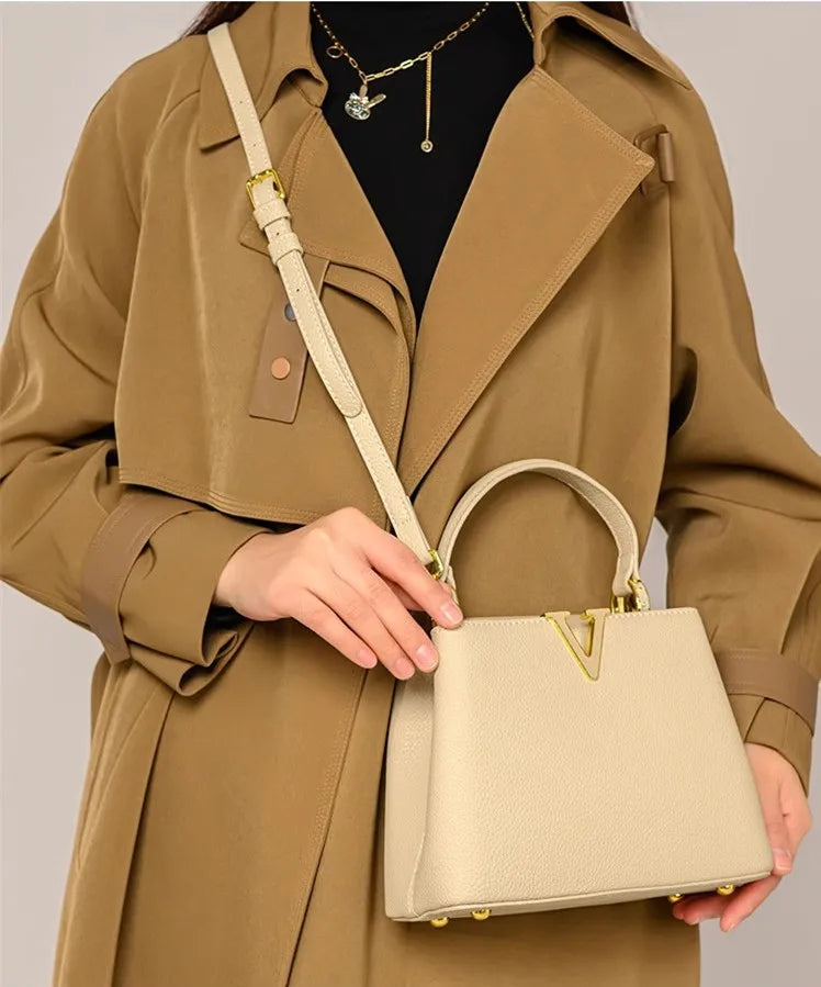 Soft PU Simple Commuter Crossbody | Exquisite High-End Sense Tote Luxegan