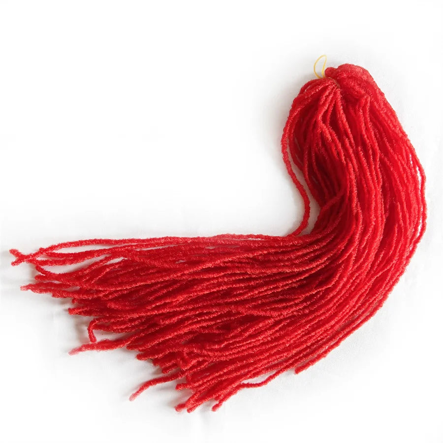 Crochet Dreadlocks Hair Extension 18in | Faux Locs Synthetic Braiding Hair | 6 Colors Luxegan