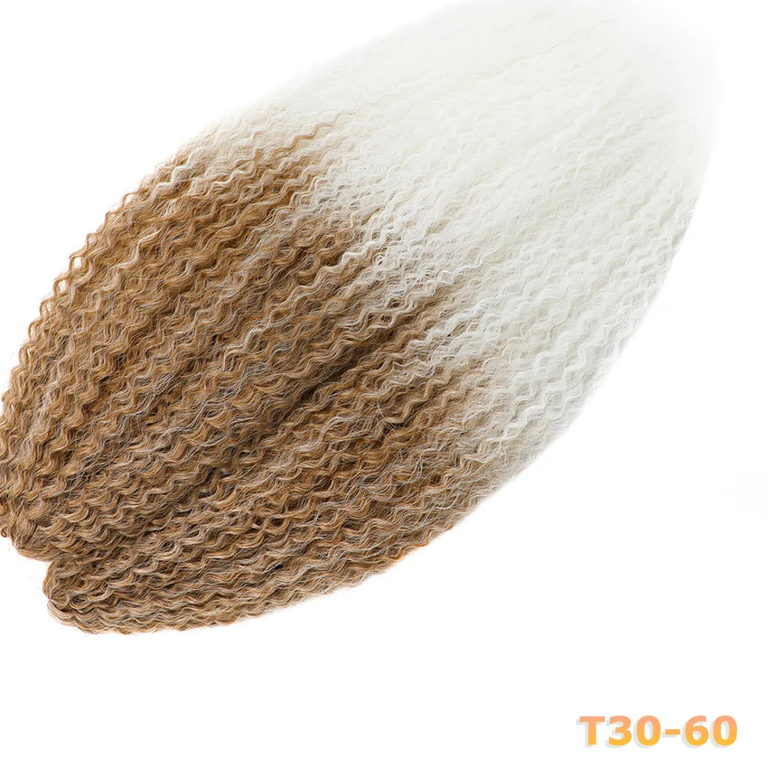 Afro Kinky Curly Crochet Hair Extensions – Kanekalon Ombre Braiding Hair 20–28in | 35 Strands/Pack - view 4