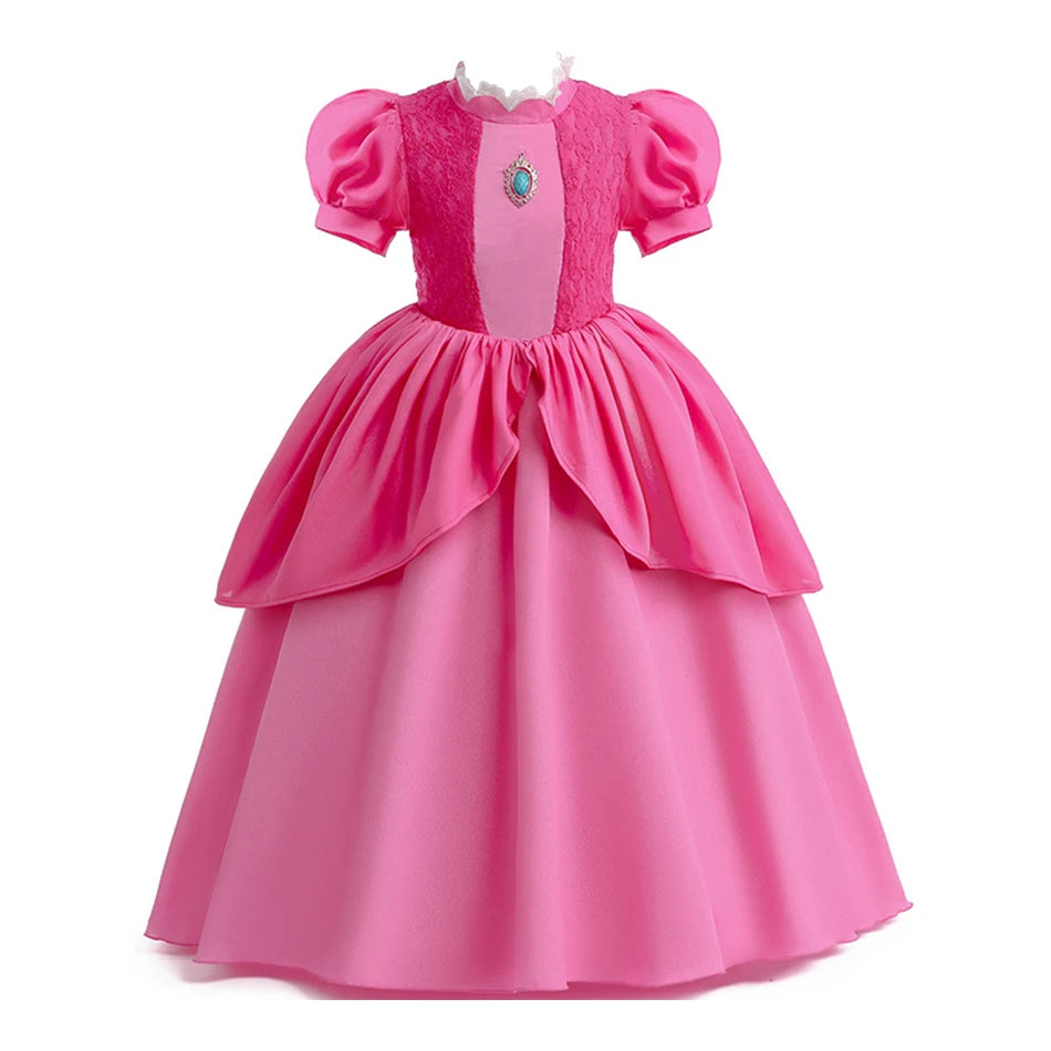 Little Girls Summer Cinderella Dance Sequin Clothing Kids Birthday Fancy Maxi Princess Style Cosplay Dress Long Sleeve Ball Gown