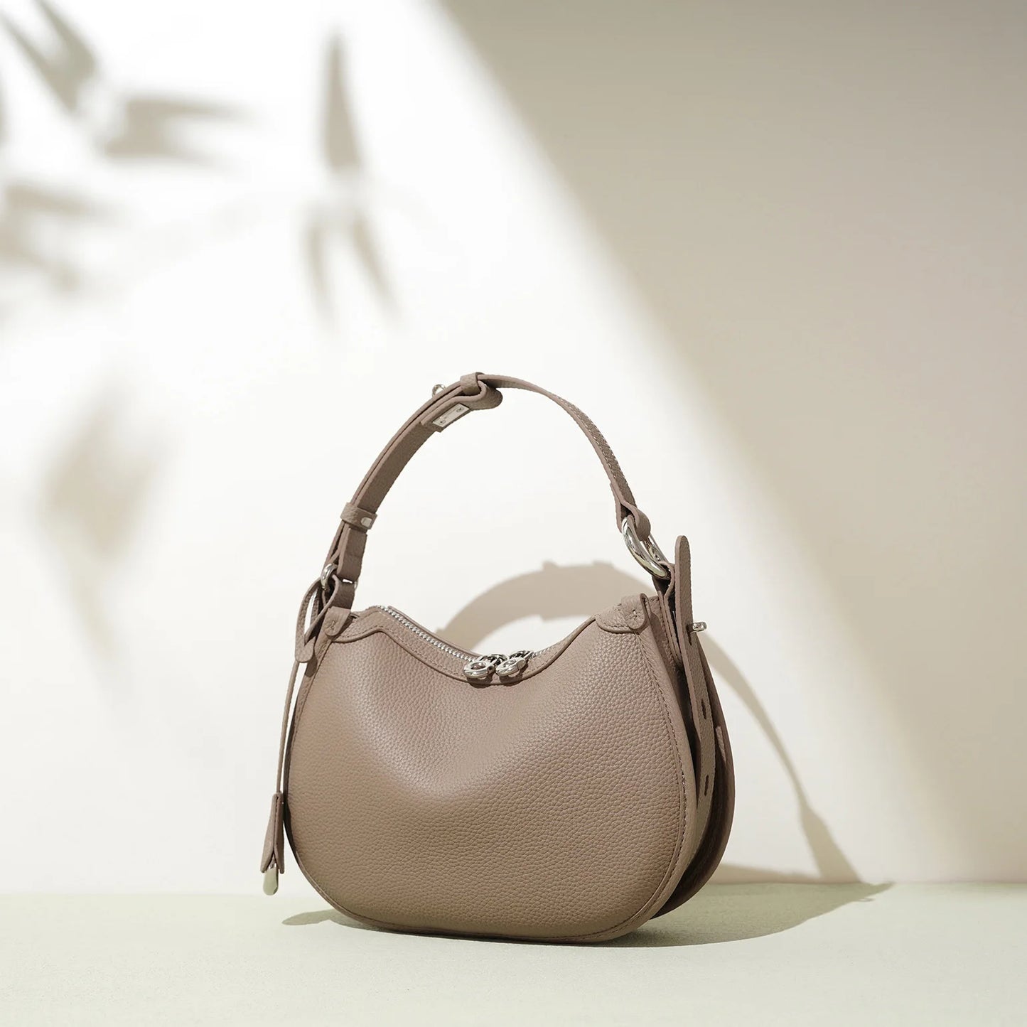 Premium First Layer Cowhide Underarm Bag | Niche Designer Minimalist Blue Shoulder Bag | Fashionable Soft Leather Saddle Handbag | Elegant Female Hobo Bag (Model Q1588) Luxegan