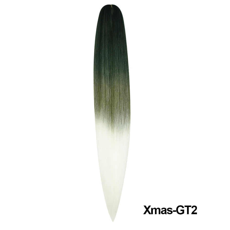 Christmas Kanekalon Jumbo Braid Hair Extensions | Yaki Straight | 1 Strand