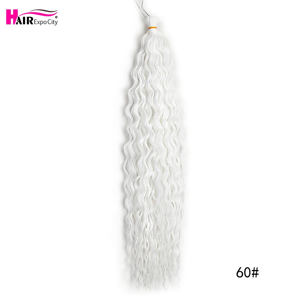 22 Inch Water Wave Twist Crochet Hair | Braiding Extensions