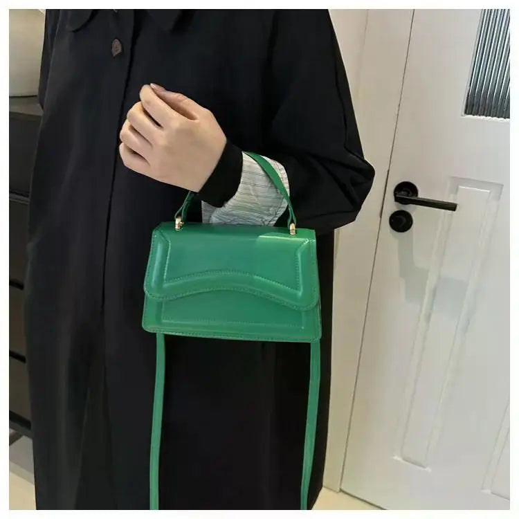 High-Quality PU Leather Handbag Purse | Women's Bag Solid Color Shoulder Crossbody Bags & Lady Messenger Small Tote for Women & Girls Luxegan