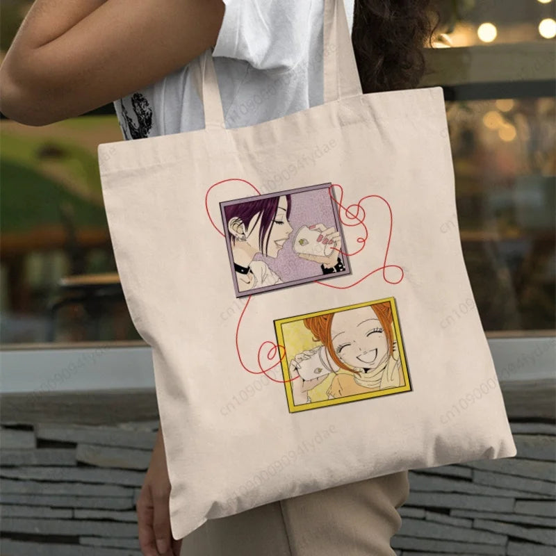 Nana Osaki BLAST Anime Manga Printed Canvas Tote Bag | Custom Reusable Cloth Handbag Shoulder Bag (Unisex) Luxegan