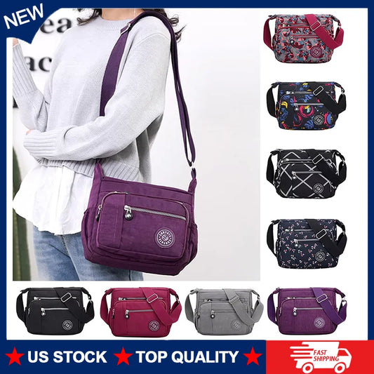 Women's Nylon Waterproof Messenger Bag | Travel Crossbody & Shoulder Purse Luxegan