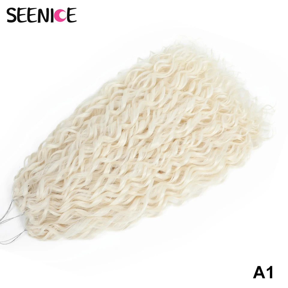 22 Inch Synthetic Water Wave Crochet Hair | Loose Deep Wave Braiding Extensions