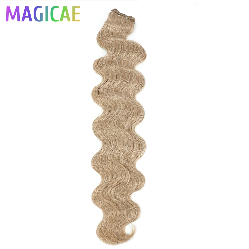 High-Temperature Synthetic Body Wave Hair Extensions – 26 & 30 Inch | Piano & Ombre Colors - view 46