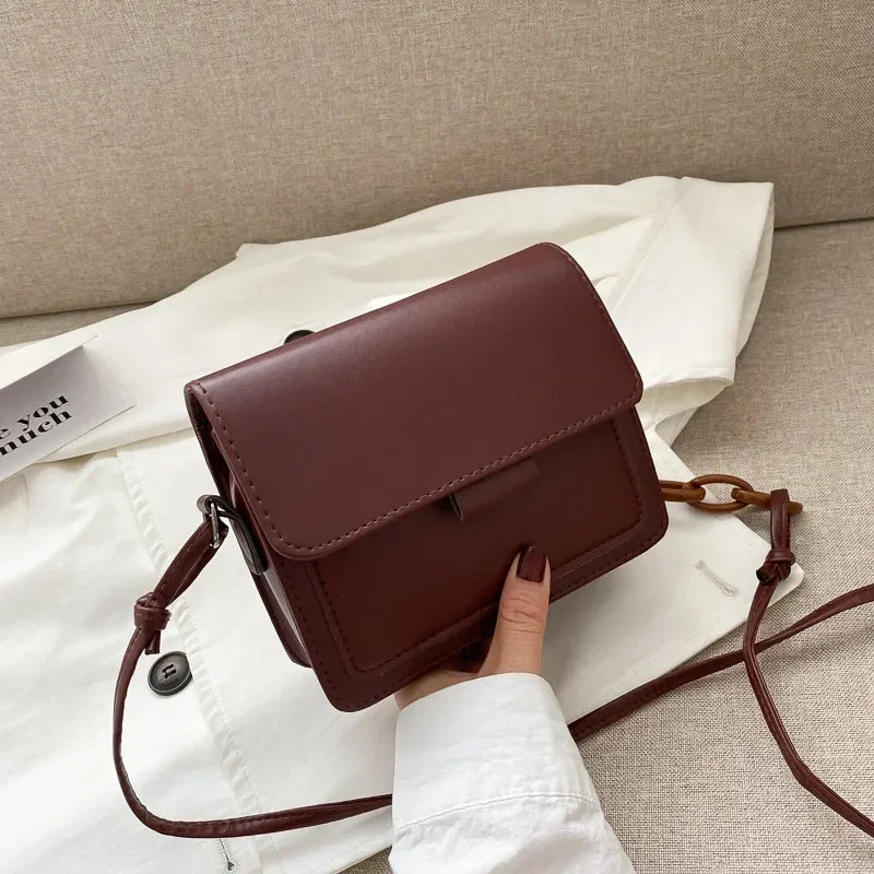 Fashion Brand Women's Small Crossbody Bag | Lightweight PU Leather Messenger Bag (Flap Handbag Purse, Summer Travel Bag for Female) Luxegan