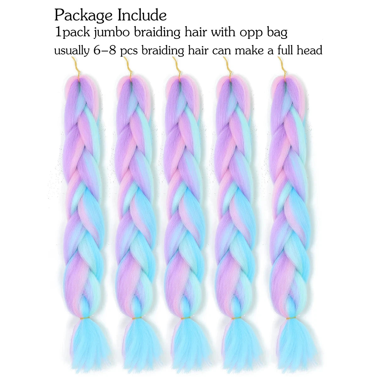 24 Inch Synthetic Yaki Kanekalon Braiding Hair – Kinky Straight | Ombre Piano Colors | Jumbo Braid - view 4