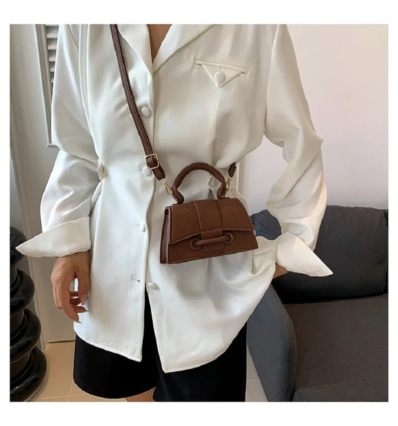 New Fashion Women's Bag | High-Quality PU Leather Shoulder & Crossbody Bag (Small Square Bag) Luxegan