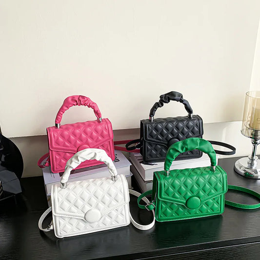 Girls' High-Quality Messenger Bag | Fashionable Small Square Handbag & One-Shoulder Bag Luxegan