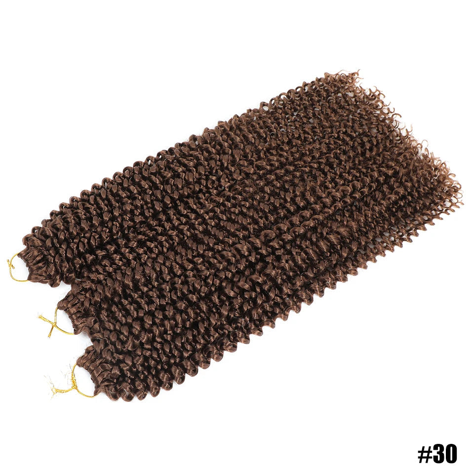 Water Wave Crochet Braiding Hair | Afro Curly Synthetic Braids for Passion Twists & Butterfly Locs 22" Luxegan