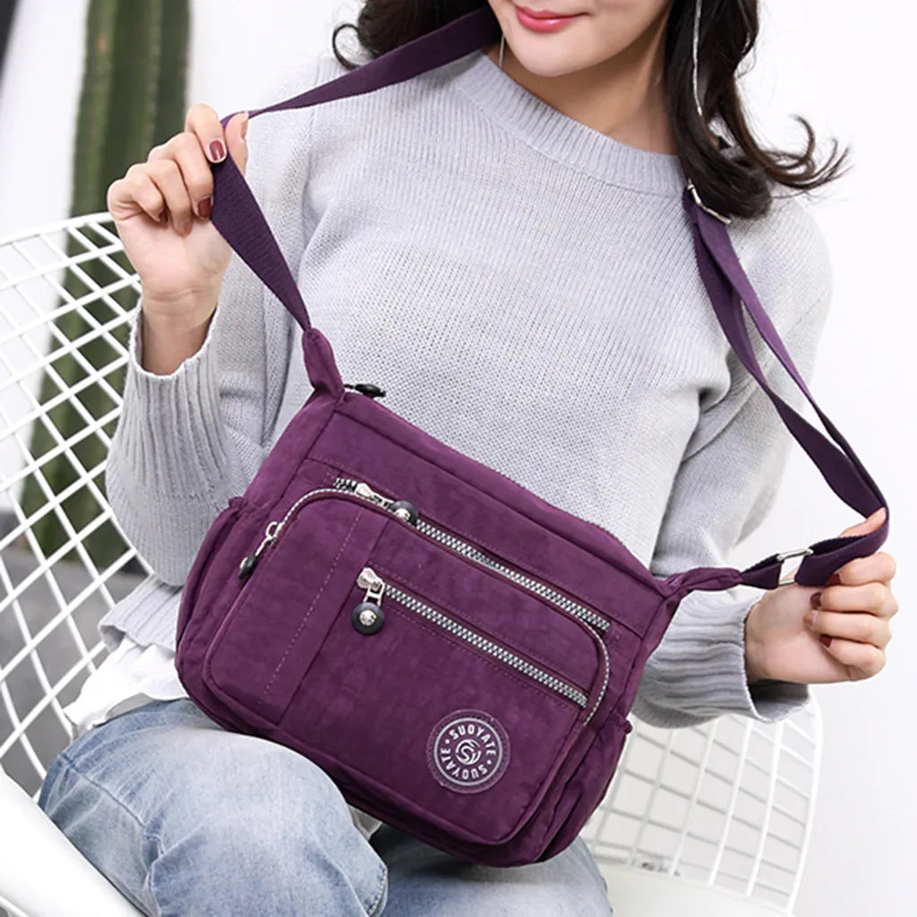 Women's Nylon Waterproof Messenger Bag | Travel Crossbody & Shoulder Purse Luxegan